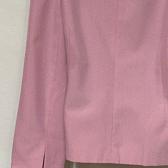 E-32 Sag Harbor PLUS SIZE 16 Pink Dotted Blazer Suit Jacket - Picture 6 of 15